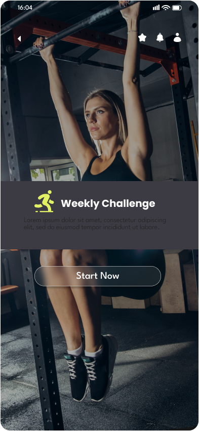 Vetor weekly challenge screen